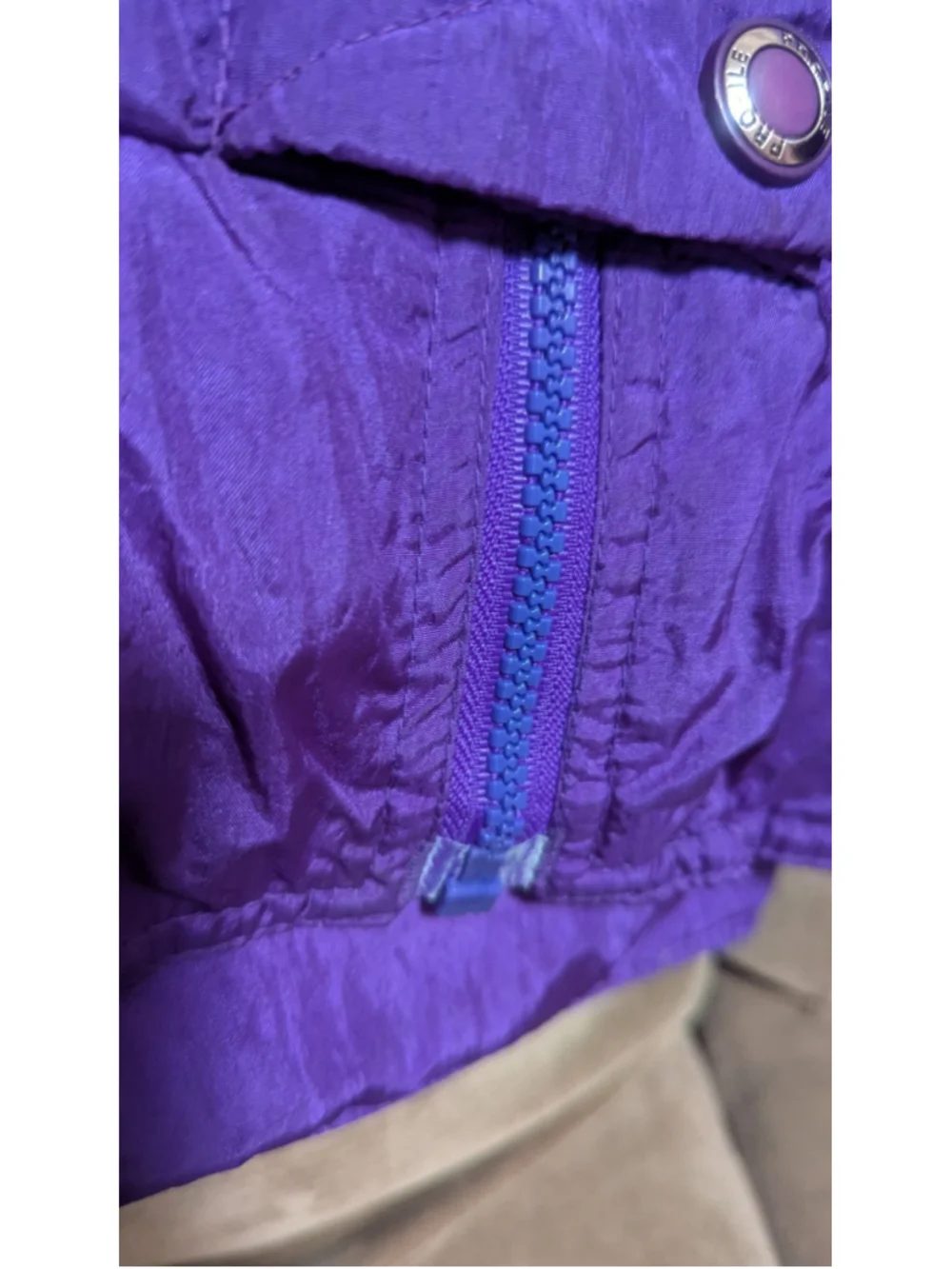 Vintage PROFILE Ski Jacket Womens Large Purple Puffer 90s Y2K 043